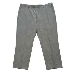 Santorelli Men's Taupe Virgin Wool Luxury Serge Romeo Dress Trouser Pants 40 NEW